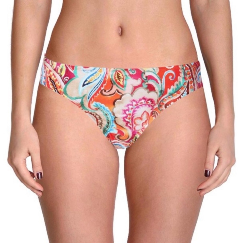 LAUREN RALPH LAUREN Women's Sunrise Printed Hipster Bikini Bottom Size 16